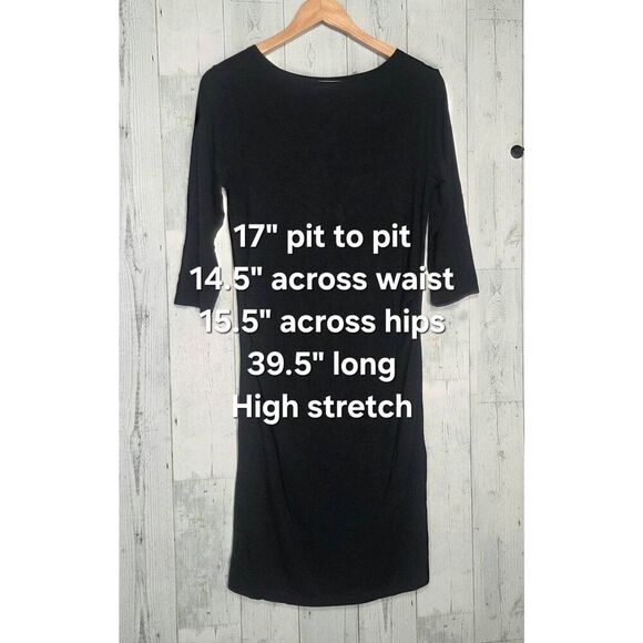 Seraphine Bodycon Maternity Dress Black Sz. 8 - Picture 3 of 7